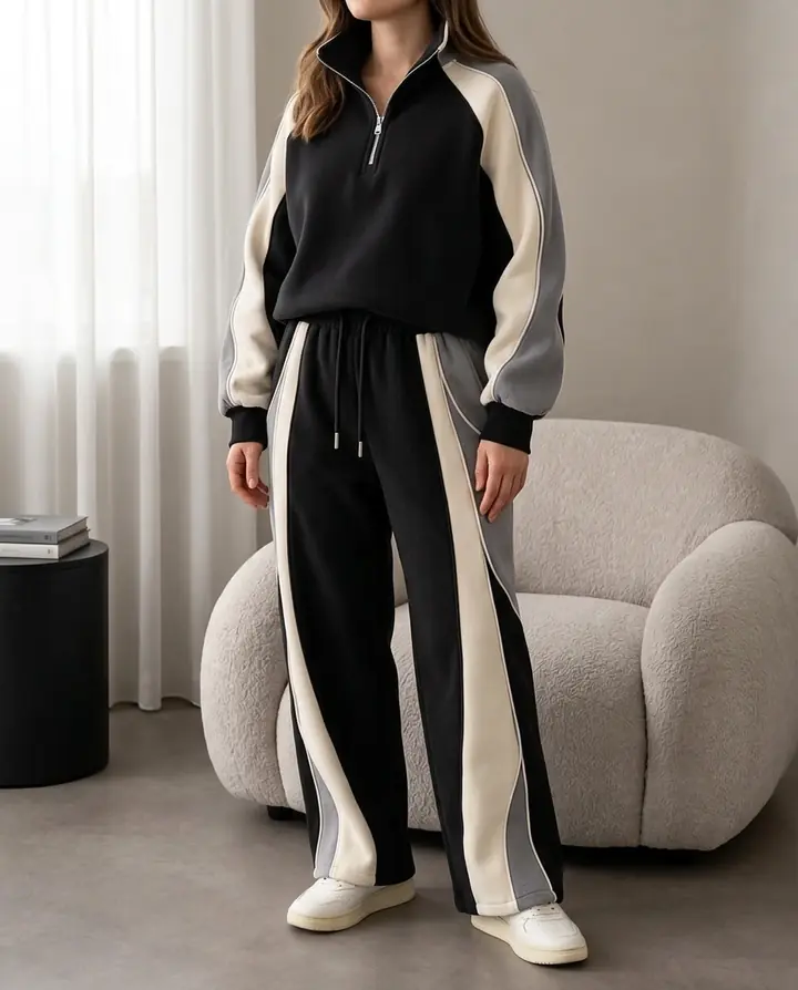 Костюм Soft Line, чорний, на моделі